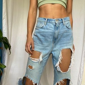 Distressed urban jeans